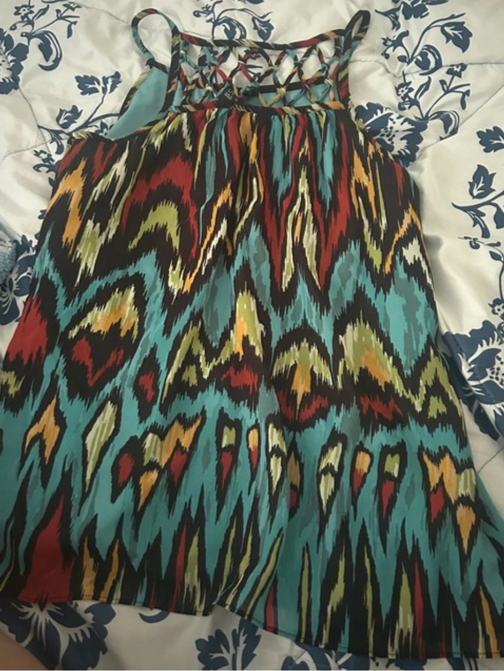 Multicolor Ikat-Print Women’s Shirt